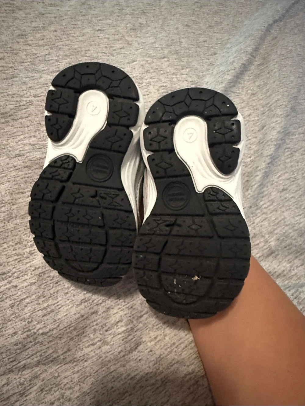 wonder nation Gray and White Kids Sneakers with Velcro